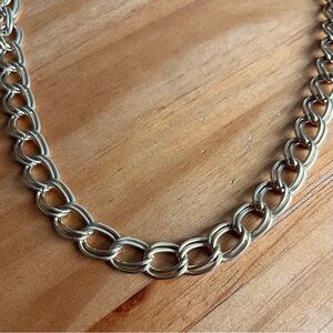 Long Chunky Gold Tone Chain Necklace